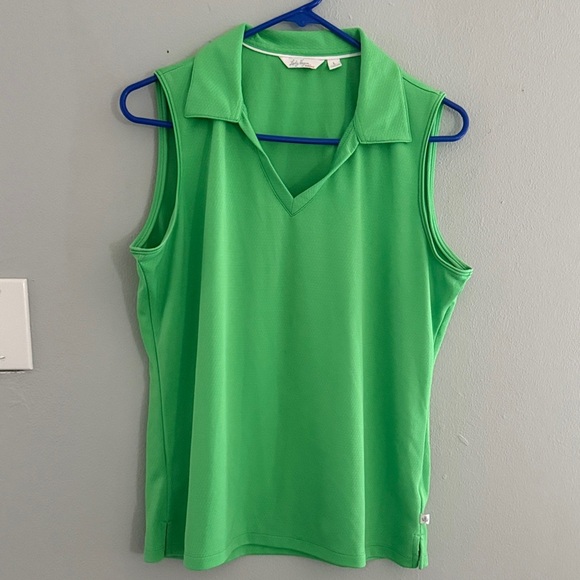 Lady Hagen Green Sleeveless Women's Golf Polo Top - Picture 1 of 4